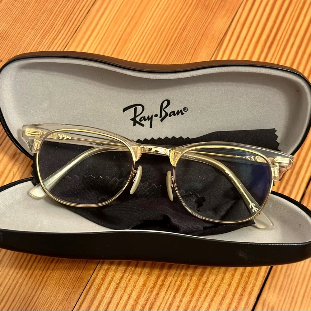 Ray-Ban Clubmaster Gold Frame Glasses Unisex 5154 - Picture 2 of 4